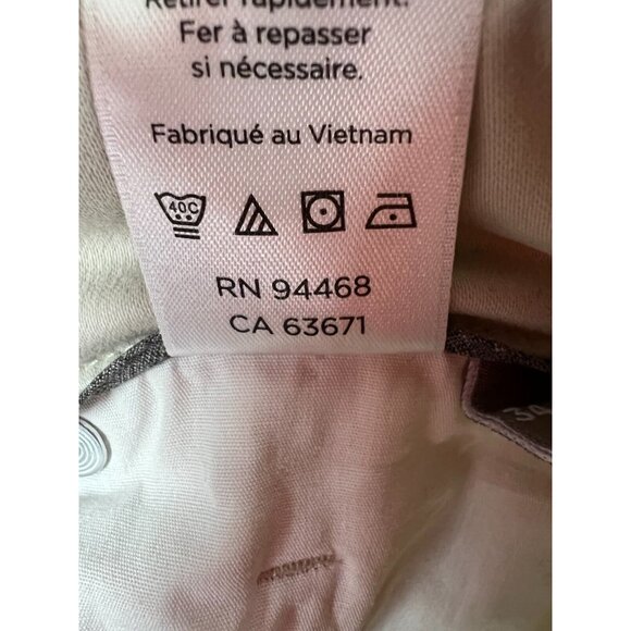 Hickey Freeman New York Mens Pants 33x34 Slim Fit Tapered Leg Ivory Performance - Picture 10 of 11